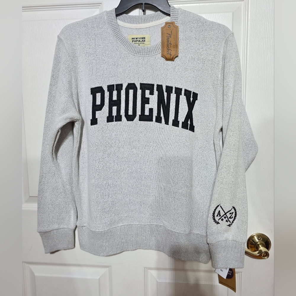 New York Popular PHOENIX Crewneck Sweater - Light Gray